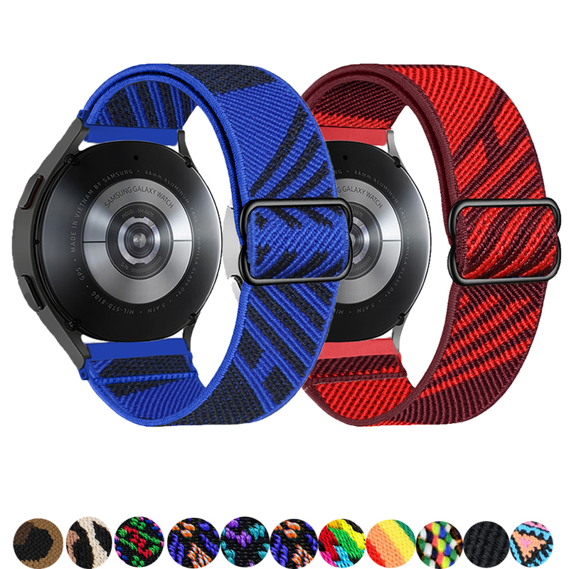 Cinturino 20mm/22mm per orologio Samsung Galaxy 5/pro/4 44mm 40mm/classic 3/Active 2/46mm/42mm cinturino regolabile in nylon elastico_voghion.com