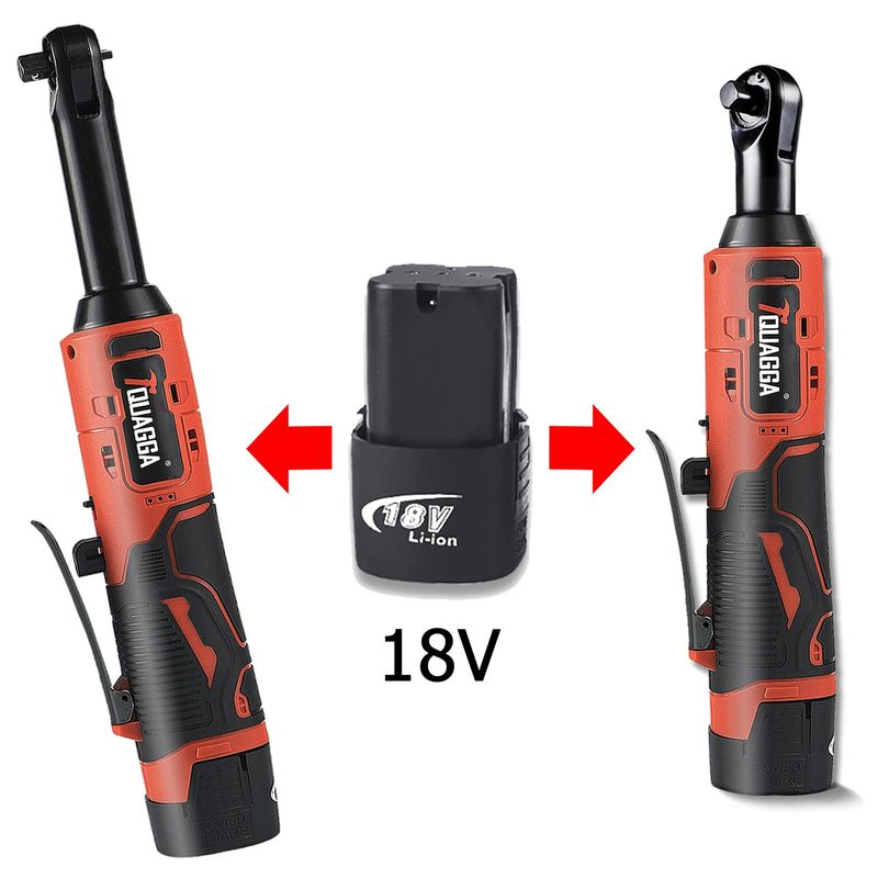 Electric Ratchet Wrench Rechargeable Lithium-ion Battery 18V_voghion.com