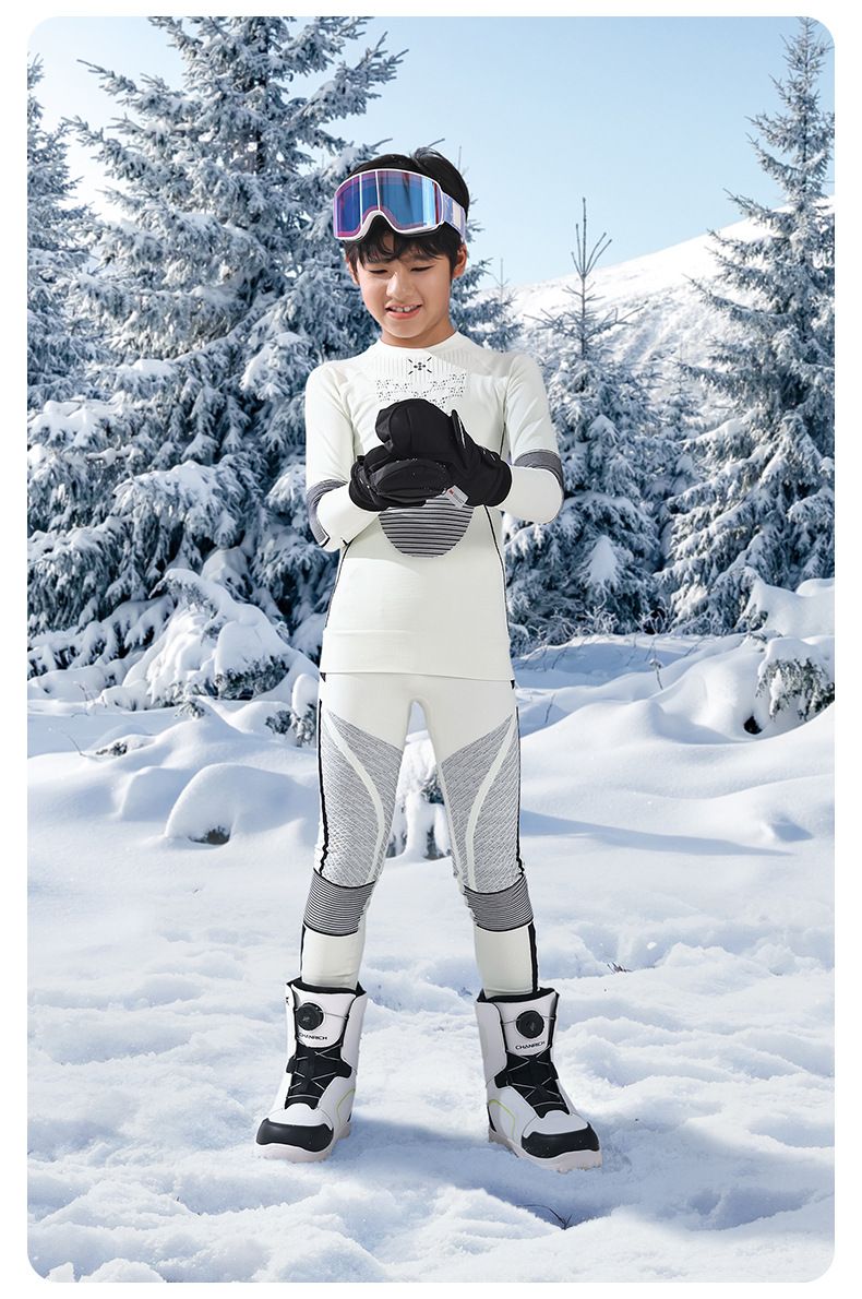 Kids' Ski Base Layer Set – Thermal Compression Wear With Moisture-Wicking For Boys & Girls (Youth Snow Sports Underwear)_voghion.com