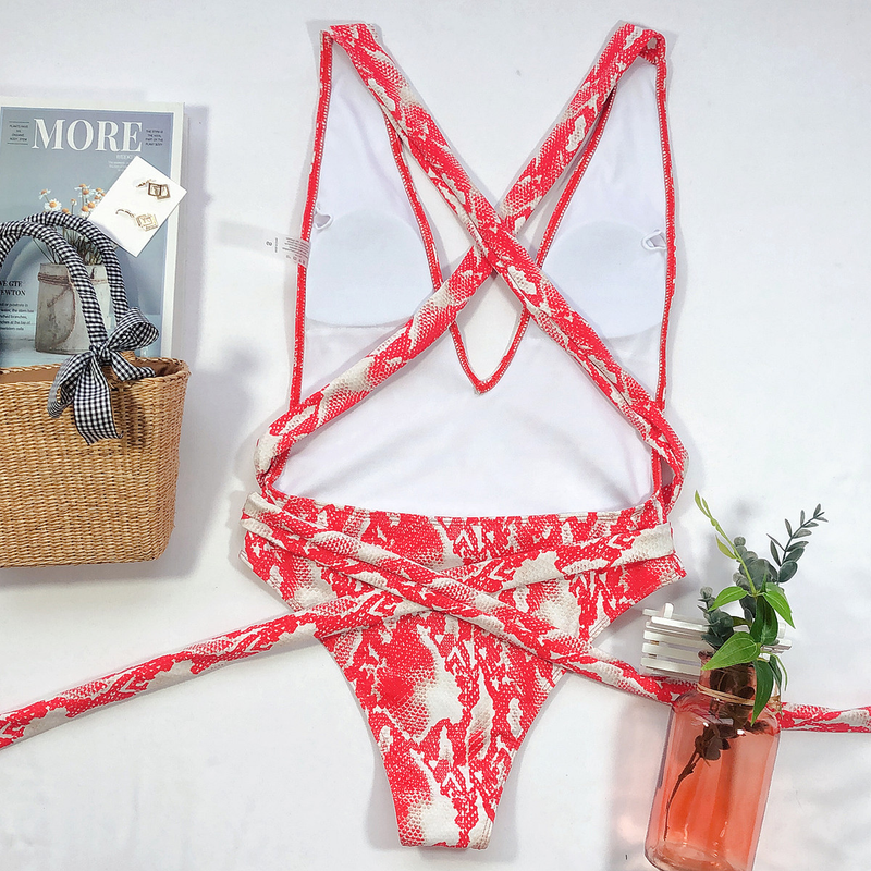 one-piece swimsuit one-piece swimsuit women's strappy one-piece bikini_voghion.com