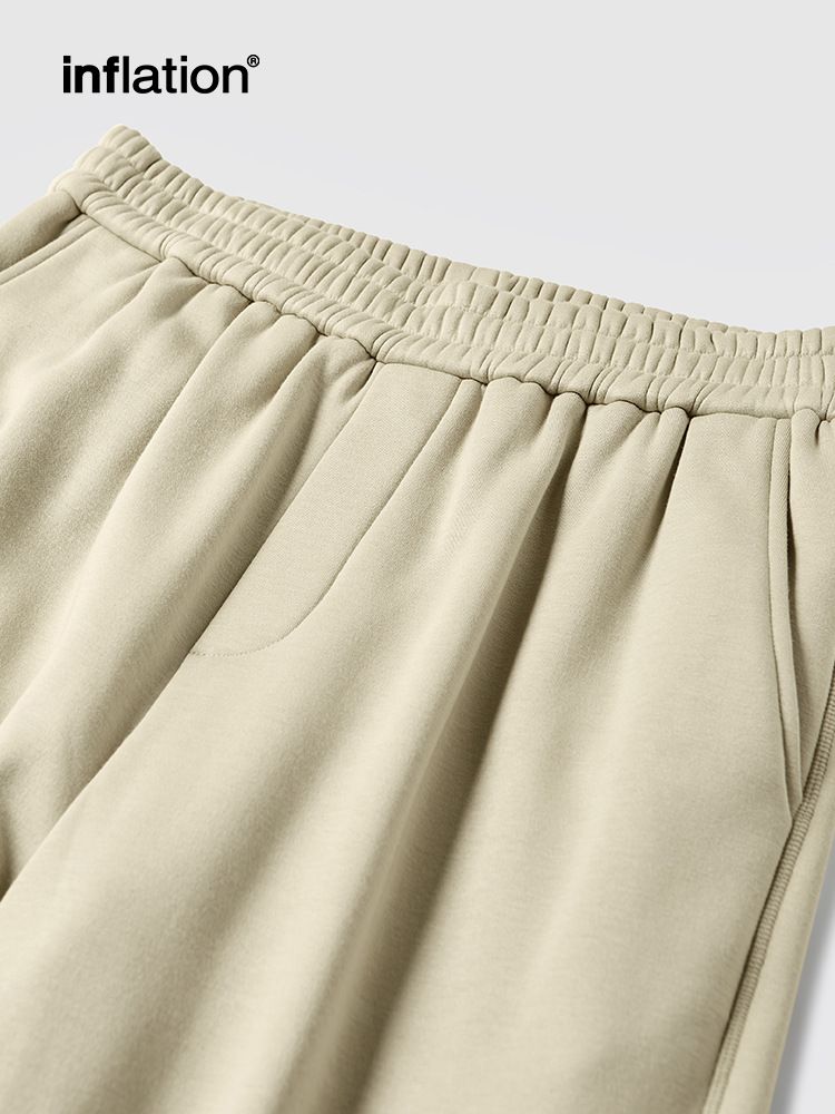 Herrenbekleidung Neue Modemarke Einteilige Fleece-Jogginghose mit weitem Bein für Männer und Frauen Warme Fleece-Sporthose mit Kordelzug_voghion.com