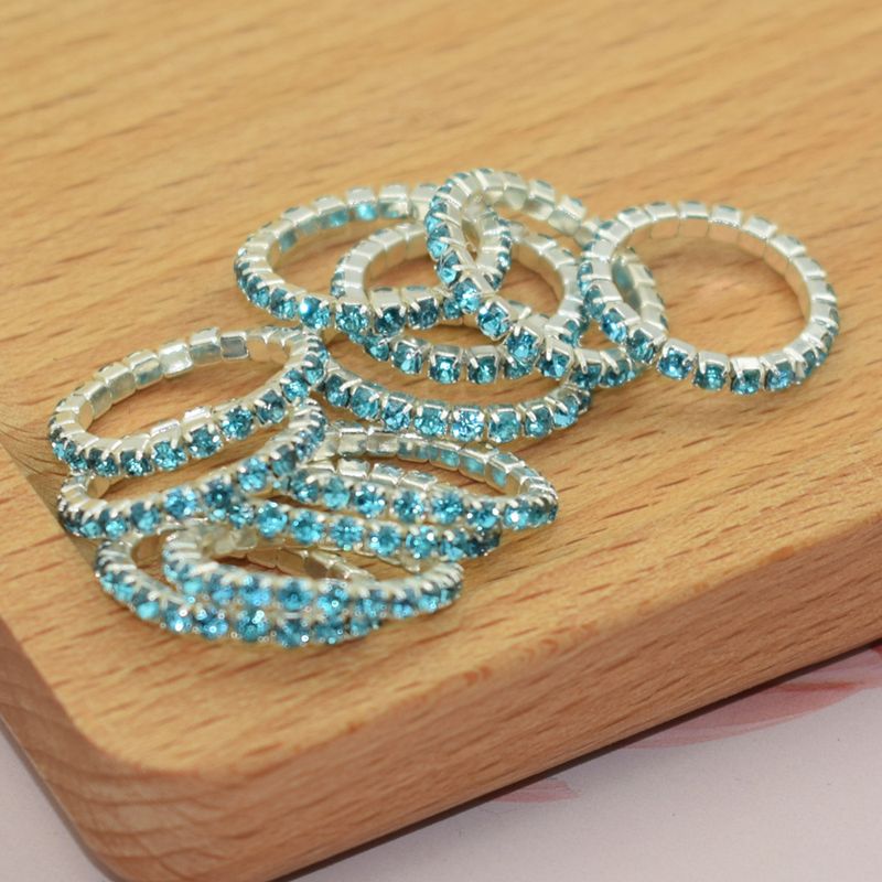 Koreanische Version Einreihiger Strass-eingelegter Diamant-Mischstapel-elastischer Ring_voghion.com