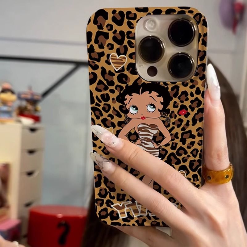 Unbeatable Quality Leopard Print Betty Sexy Style Ins Mobile IPhone Feilin Shell For Iphone15pro/14promax/13/14plus Phone Iphone 12mini Hard_voghion.com