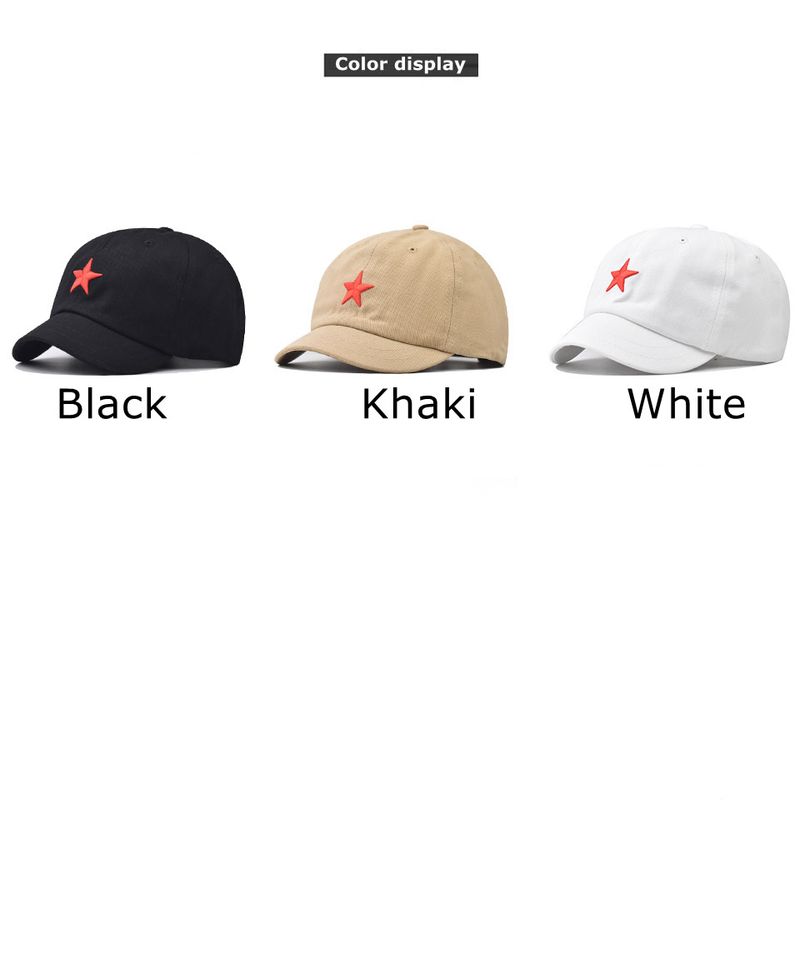 Casquette de baseball à visière courte pour homme, casquette à visière courte en forme de pentagramme, casquette d'été à bec de canard, jeune tendance, couple simple et à la mode_voghion.com