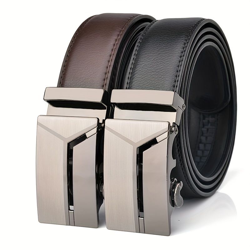 Fashionable Business Men's Belts Authentic Luxury Brand Belts Automatic Loop Belt Soft Leather Belt With Casual Pants Jeans_voghion.com