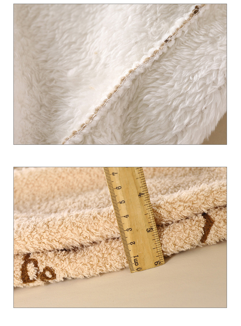 Vêtements de maison chauds et moelleux pour bébé, deux pièces, automne et hiver, garçons et filles, pyjama mignon de dessin animé, ensemble de maison_voghion.com