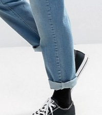 Herren-Denim-Trägerhose, schmale Hose_voghion.com
