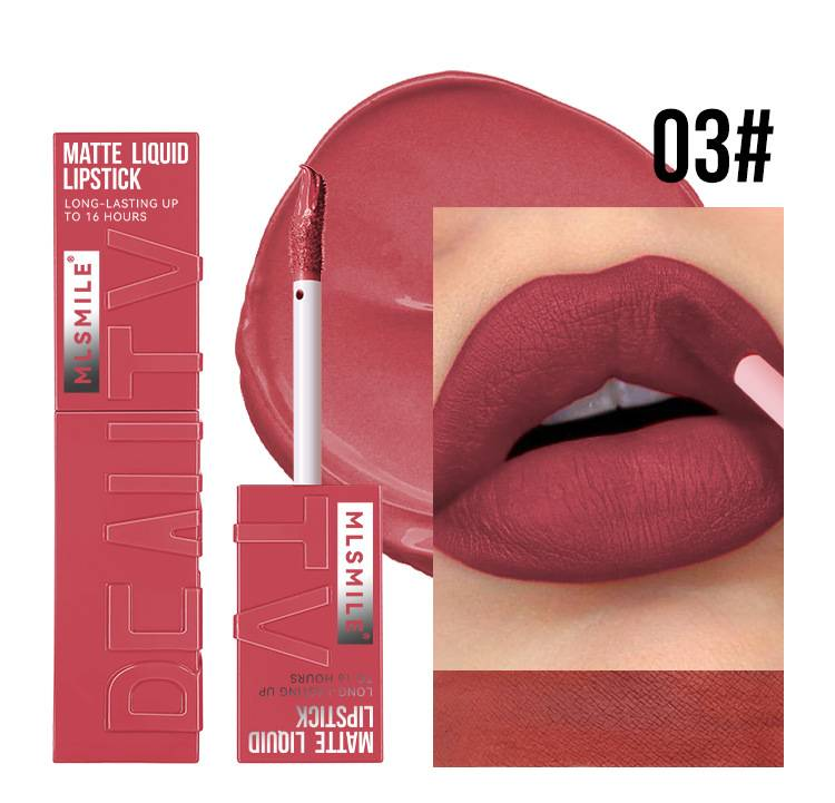 Antihaft-Becher, mattes Lippenglasur, Lipgloss, der nicht leicht verblasst, flüssiger, langanhaltender Lippenstift, Make-up-Explosion_voghion.com