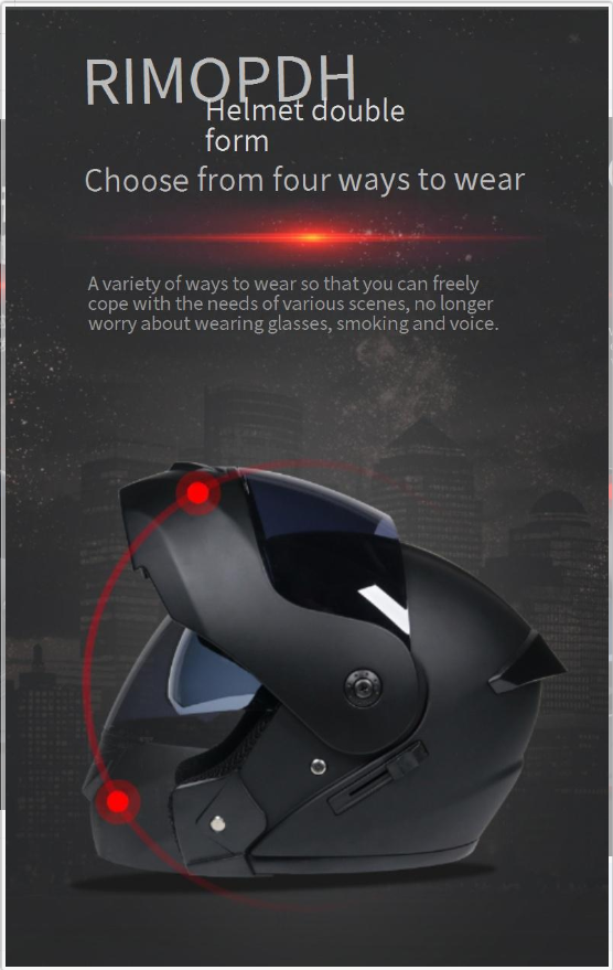 Motorcycle Accessories & Parts electric bike helmet double lens flip up helmet full face helmet racing helmet running helmet unisex dual use helmet_voghion.com