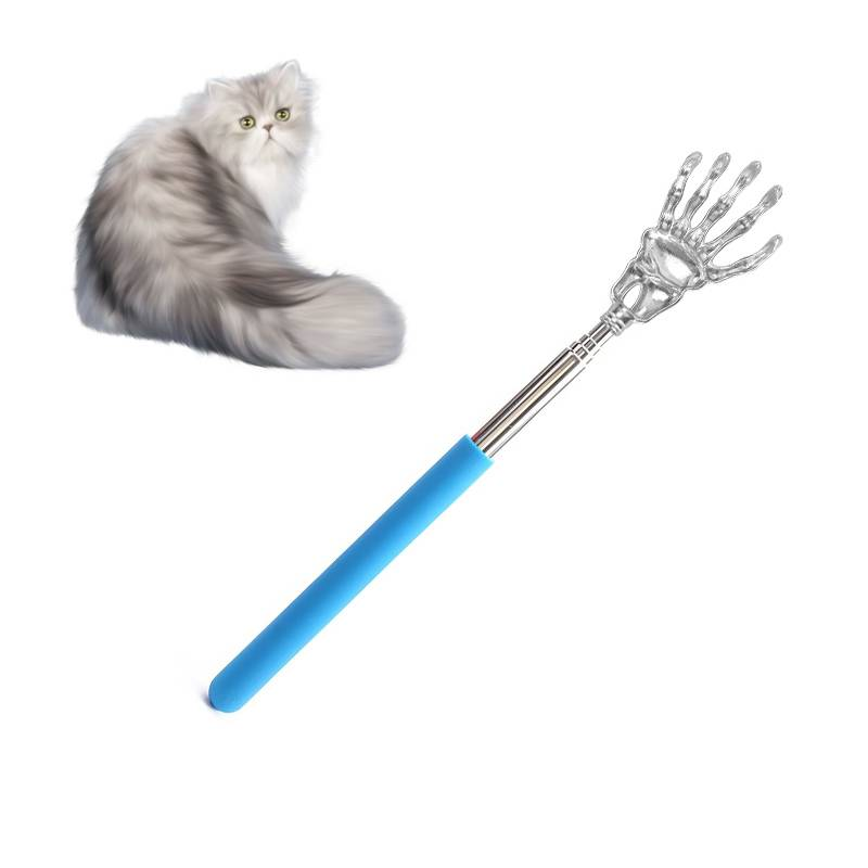 Pettine per toelettatura per gatti e cani, giocattoli da gioco telescopici_voghion.com
