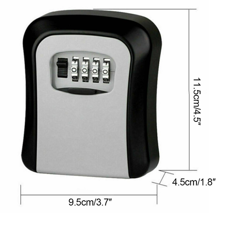 Schlüsselsafe zur Wandmontage, 4-stelliges Passwort, Sicherheitsschloss, kein Schlüssel, für Home Office, Schlüsselsafe, geheime Aufbewahrungsbox, Organizer_voghion.com