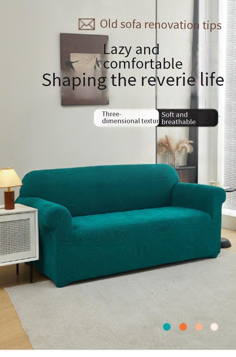 Copridivano jacquard di alta qualità - Copridivano completamente elastico per divani singoli, matrimoniali, tripli e grandi - Copridivano elasticizzato in tinta unita_voghion.com