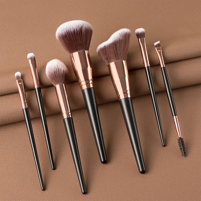 15-Stéck Schwaarzt Make-up Pinselset Professionellt Kosmetik Pinselset Mat Rouge Pinsel Wenkbrauekamm Fächerpudderpinsel Grouss Konturpinsel_voghion.com