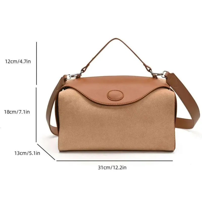Borse 2025 Borsa a mano in pelle da donna, firmata, moda autunno inverno, grande borsa Boston, morbida pelle scamosciata opaca, tracolla versatile da donna_voghion.com