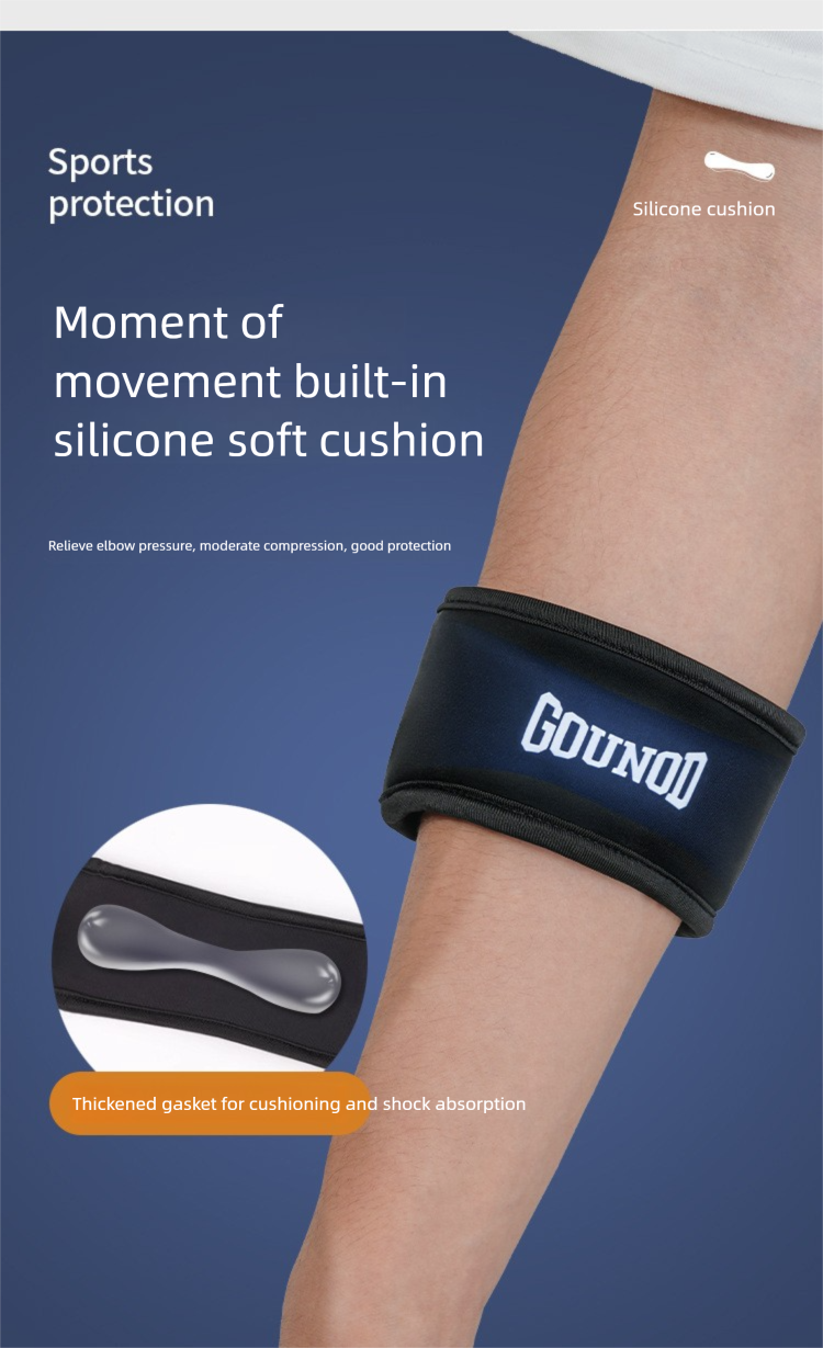 GOUNOD Knob Support Band Fitness Badminton Sports Arm Guard Adjustable Breathable Compression Elbow Brace_voghion.com