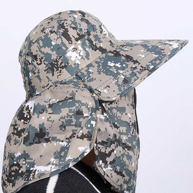 Hot Sale Summer Men Protection and Splashing Women Sun Shading Anti Ultraviolet Fisherman Hats Shawl Outdoor Cap Unisex_voghion.com