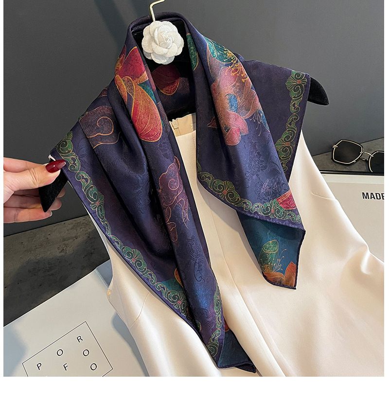 Sciarpa versatile elegante e decorativa quadrata piccola da donna, primavera e autunno, 70 cm_voghion.com