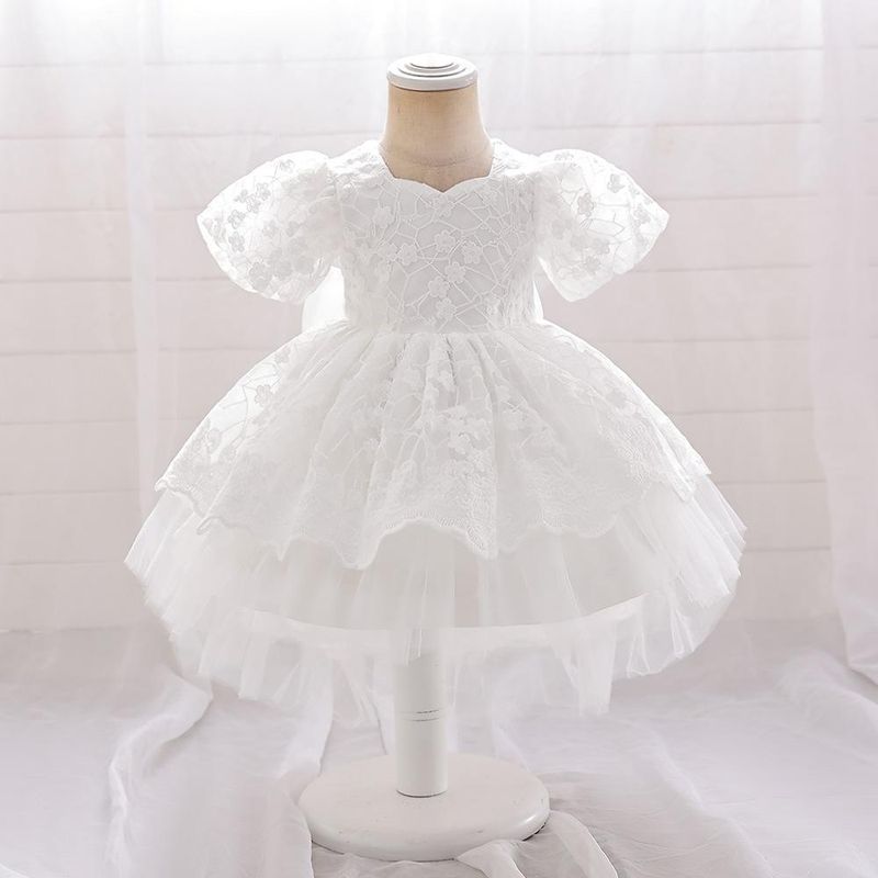 Vestito da principessa per bambini, nuovo vestito da bambina di mezza età, festa di compleanno, gonna tutù dolce in rete ricamata a bolle_voghion.com