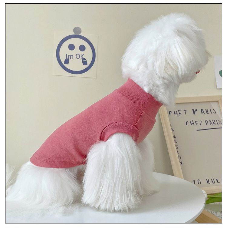 Sleeveless bottoming shirt pet puppy clothes Teddy small dog than Bear Cat home autumn and winter wholesale spring and summer_voghion.com