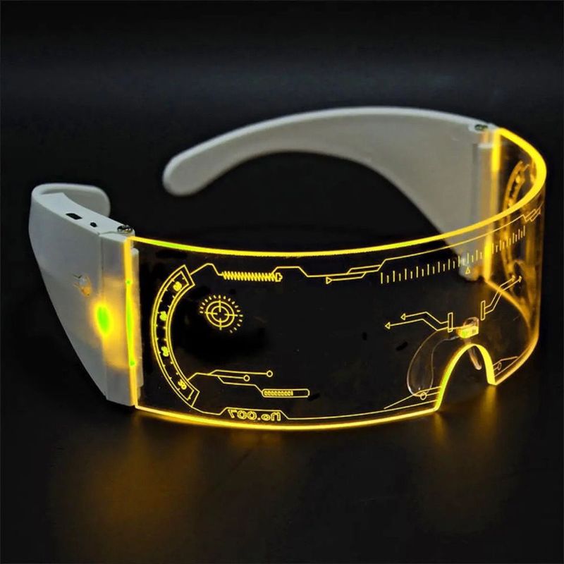 Occhiali da ciclismo con tecnologia LED, occhiali anti-collisione, luminosi e luminosi, per la guida notturna_voghion.com