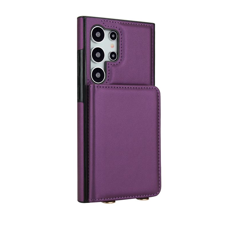 Magnetische portemonnee leren hoes voor Samsung Galaxy S25 Ultra S24 Plus S23 S22 S21 Crossbody RFID-blokkerende kaart_voghion.com