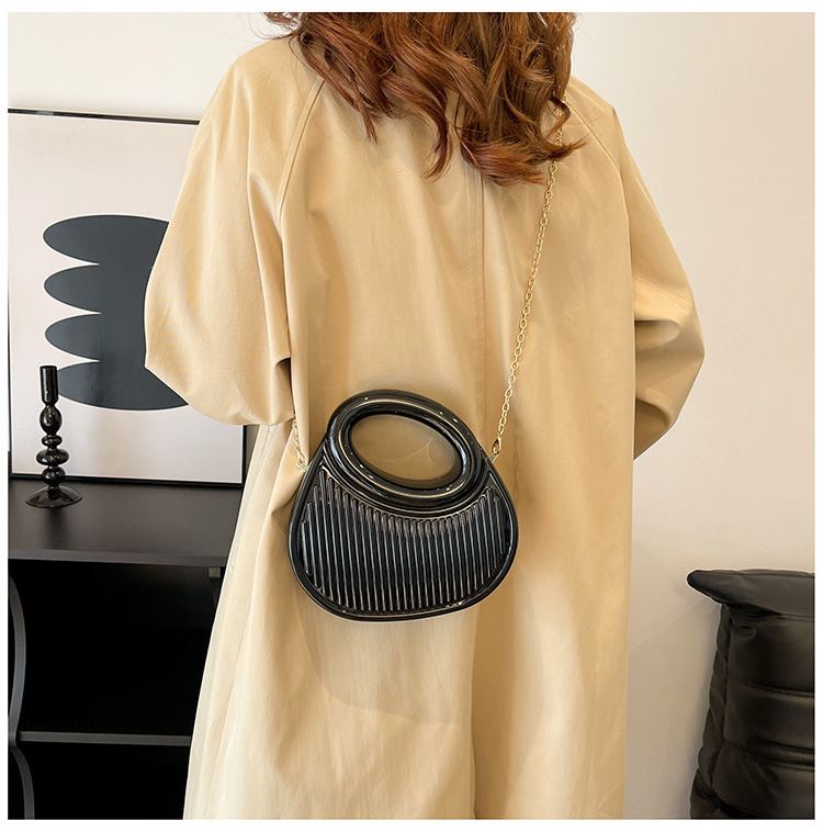 Borse a tracolla da donna, borse a mano, borse a tracolla casual plissettate, personalizzate, borse con design a tinta unita per donna_voghion.com