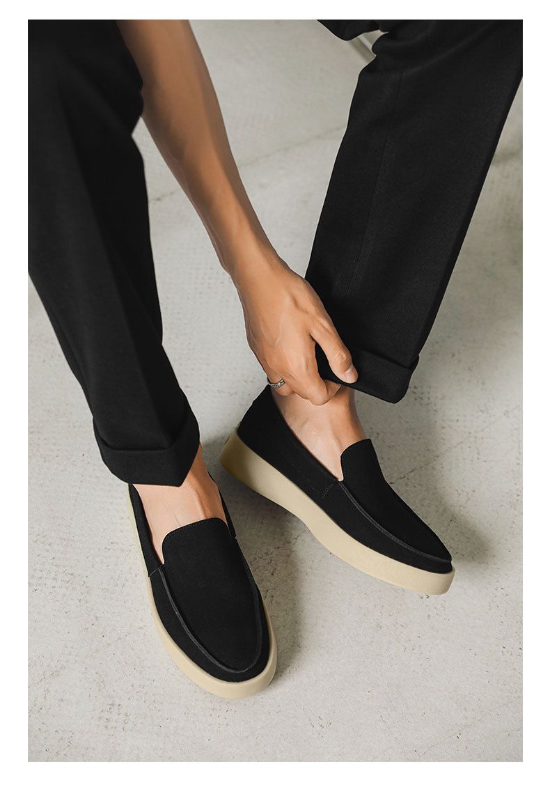 SHLIANG High Quality Men's Loafers Soft Suede Slip-on Shoes Man Flats Lightweight Comfortable Driving Shoes For Man Casual Shoes Y0689_voghion.com