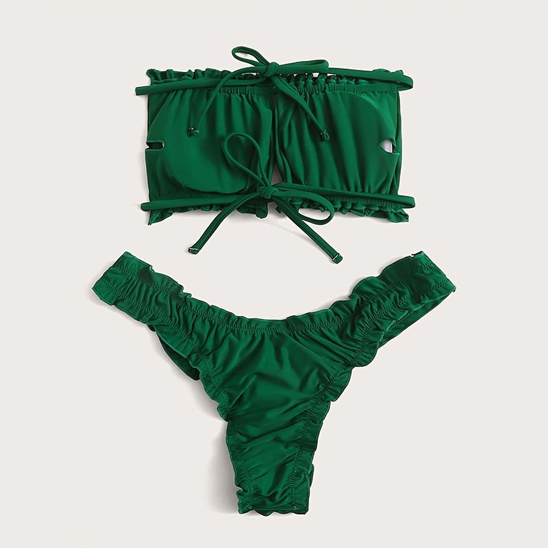 Women's Clothing Bikini Swimwear New Fashion Lace Split Swimsuit Female Beach Bikini_voghion.com