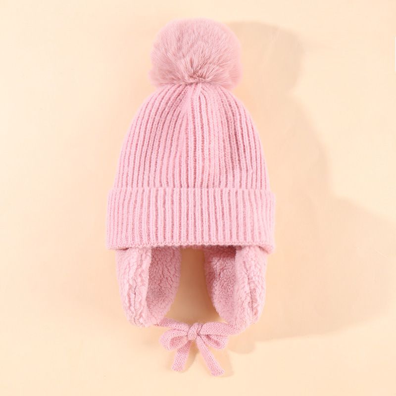 Abbigliamento per bambini Cappello per bambini lavorato a maglia Protezione per le orecchie del bambino e cappello in filo soffice_voghion.com