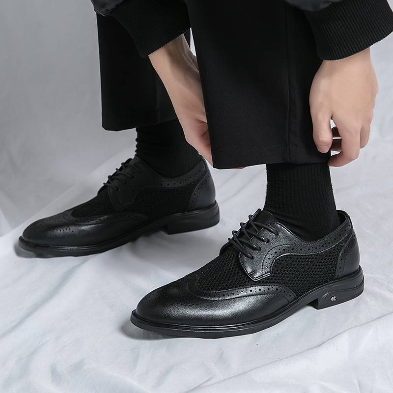 Fashionable Oxford Gentlemen's Formal Men's Shoes, Comfortable Social Men's Shoes_voghion.com