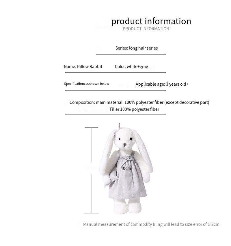 Neu Weiß Pyjamas Kaninchen Plüsch Spielzeug Mädchen Herz Puppe Freundin Geburtstag Geschenk_voghion.com