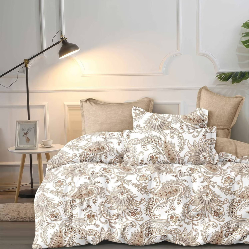 Geometric Fitted Sheet – Breathable Brushed Polyester Bedding Set, Deep Pocket Elastic Edges, Wrinkle & Fade Resistant, Multiple Sizes_voghion.com