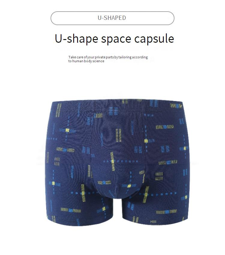 Herenboxershorts van katoen - ademend, zacht en comfortabel ondergoed met veelkleurige prints, middelhoge taille voor de hele dag_voghion.com