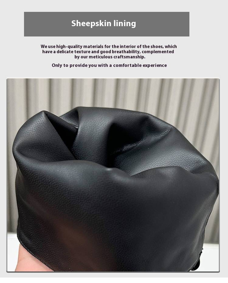 Elegant Chunky Heel Knee High Boots For Women Genuine Leather Riding Boots With Contrast Stitching, Waterproof & Slip-Resistant Comfortable_voghion.com