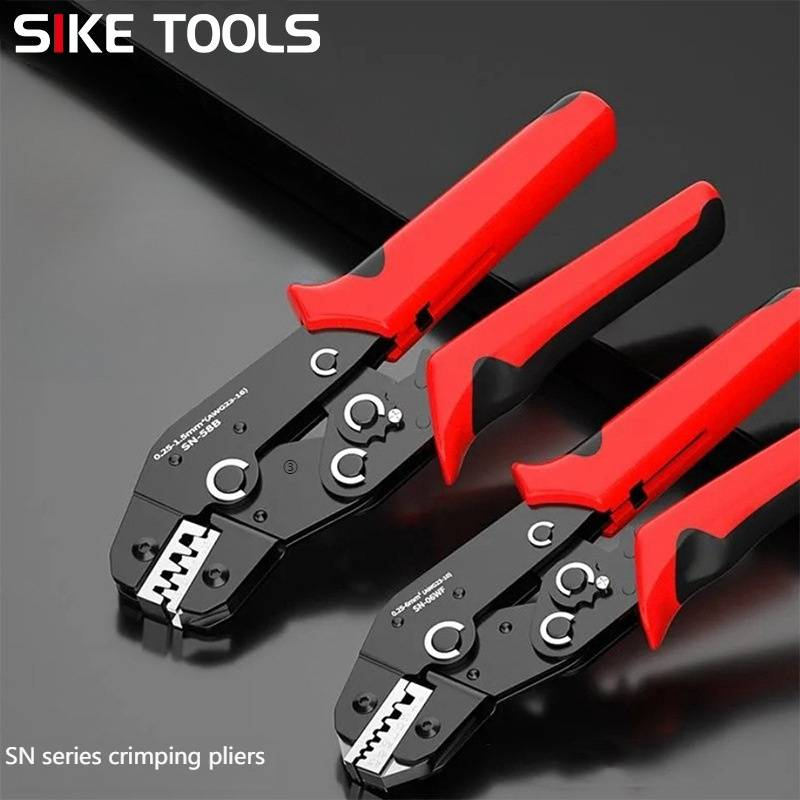Professional Ratcheting Crimping Tool For Electrical Wiring - High Carbon Steel Jaws, Ergonomic Handle For Copper Terminal Connectors_voghion.com