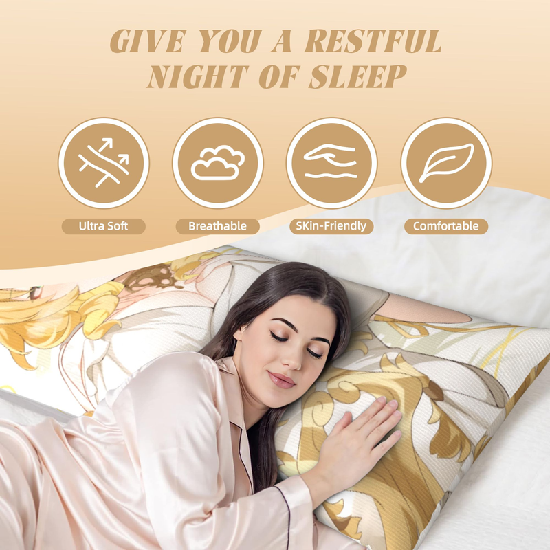 "detachable And Washable Velvet Equal Body Pillowcases, Easy To Maintain And More Hygienic, Soft Support, (excluding Pillow Core) "_voghion.com