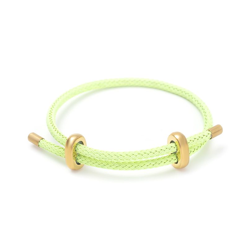 Adjustable 3mm Wire Rope Bracelet With 8-Charms Clasp, DIY Beading Cord For Couples, Fashionable Crown Design, Titanium Steel, Multiple Colors_voghion.com