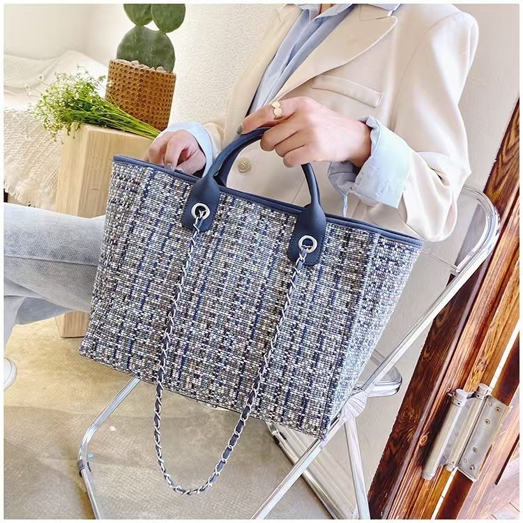 Designer Luxury Large Capacity Woven Bag Tote Bag Casual Shopping Handbag_voghion.com