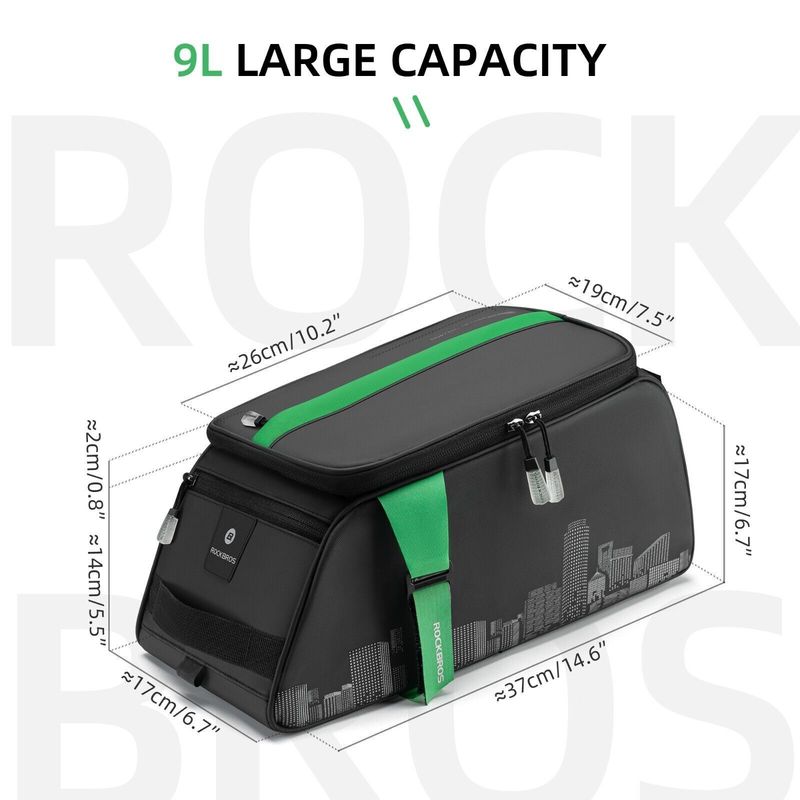Borsa portapacchi per bicicletta ROCKBROS, borsa da sella, borsa da picnic multifunzionale_voghion.com