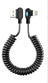 Double Elbow Illuminated Mobile Game Dedicated Data Cable With 90 Degree Right Angle Suitable For Iphone And Android_voghion.com