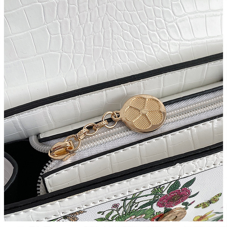 European and American retro small square bag, single shoulder women's bag, fashionable crossbody, casual and elegant printed bag, women's bag_voghion.com