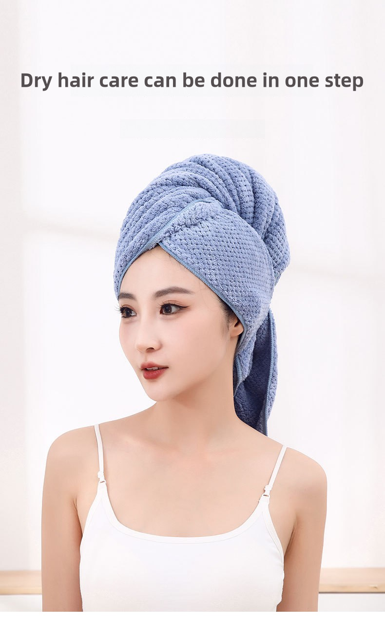 Fazzoletto in pile di ananas per la casa, per affari, hotel, morbido, assorbente, asciugamano per capelli asciutti, foulard da donna_voghion.com