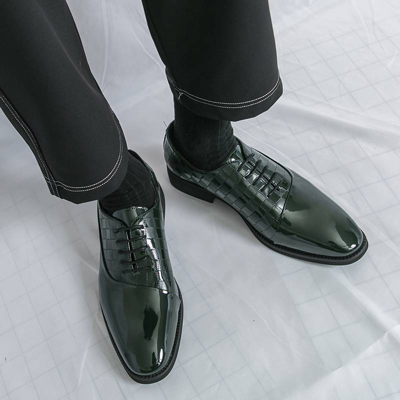 Moški elegantni čevlji, poslovni formalni britanski stil, usnjeni derby čevlji, poročni čevlji za moške, poletje 2025, novi, zračni_voghion.com