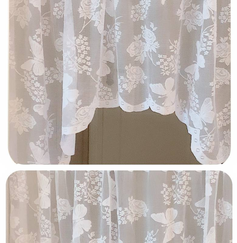 Nordic Lace Curtains - 80% Polyester Sheer Voile Drapes For Windows, Doors & Room Dividers, 150x100cm/180x100cm, White_voghion.com