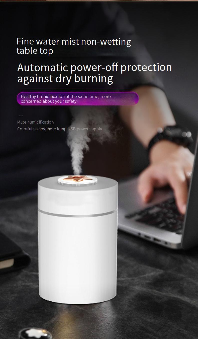 Wireless Portable USB Car Aroma Diffuser With 7-Color LED Night Light, Quiet Mist Humidifier For Home & Vehicle Use_voghion.com