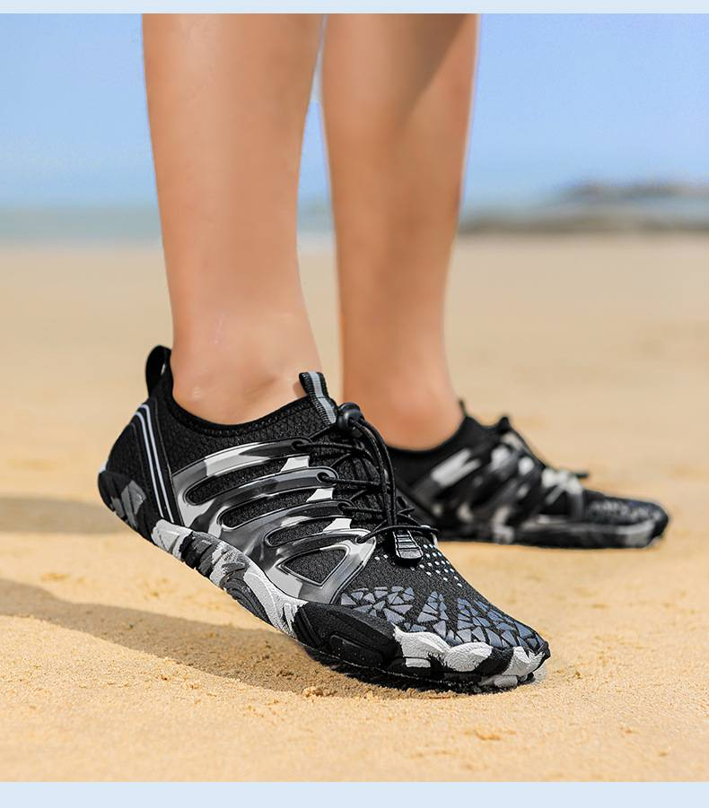 Scarpe da acqua unisex ad asciugatura rapida con suola antiscivolo - Calzini leggeri per nuoto, spiaggia, escursionismo e avventure all'aria aperta (nero/giallo/blu/viola)_voghion.com