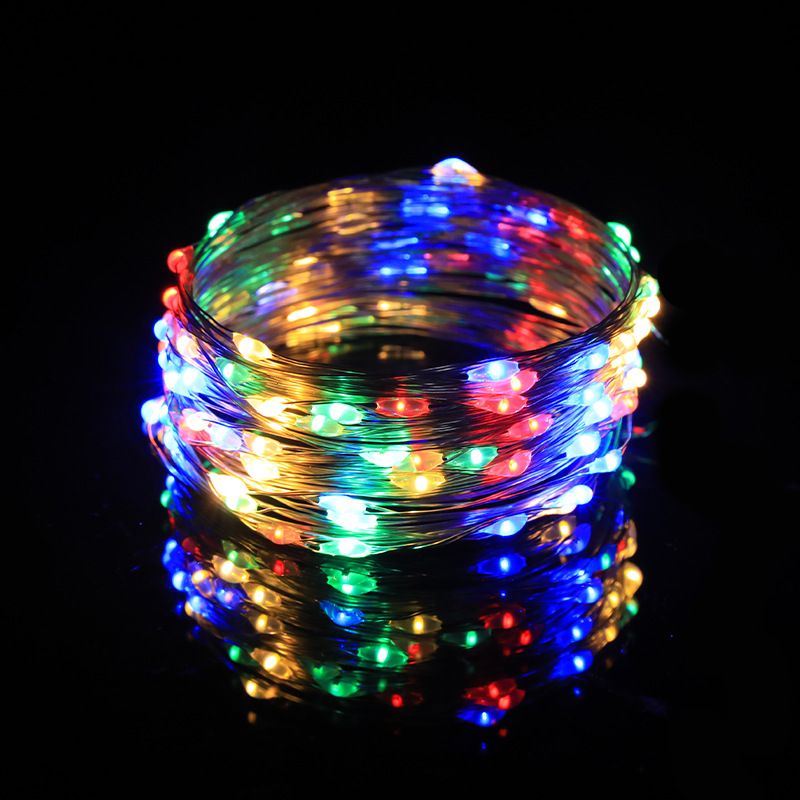 Battery Operated LED String Lights With Copper Wire - 10 Color Options For Indoor Decor, Wedding, Party & Gift Wrapping_voghion.com