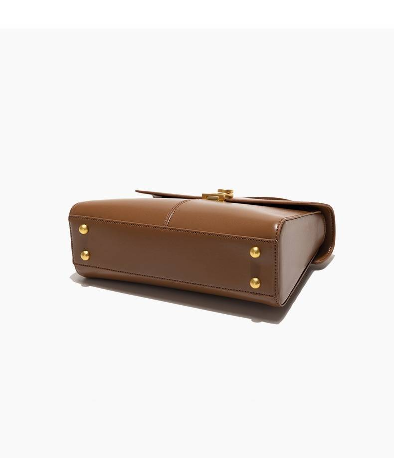 Vintage-inspirierte Handtasche aus PU-Leder für Damen – Stilvolle Umhänge- und Schultertasche mit Schlossverschluss, geräumigem Innenraum, in verschiedenen Farben erhältlich_voghion.com