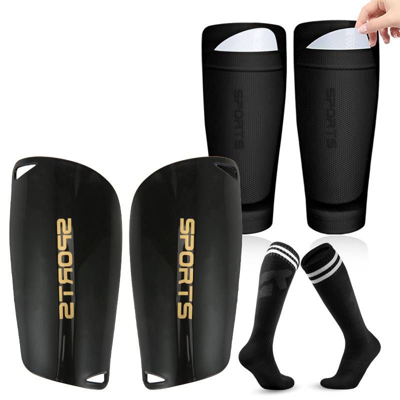 Premium Soccer Shin Guard Set With Knee-High Socks – 3-Piece Football Leg Protection For Men, Women & Kids – Lightweight PU Shin Pads_voghion.com