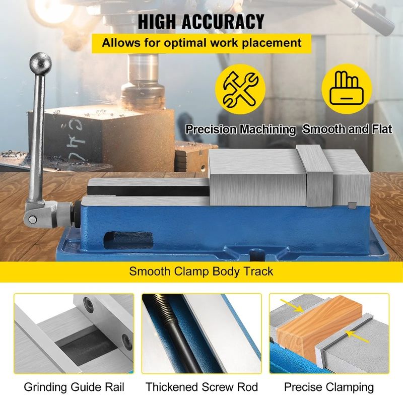 Inch Inch Press Down Drill Clamp Milling Milling 6 Clamp Vice 6 ACCU Drilling Width Bench Vise Jaw Machine Precision Lock Vise_voghion.com
